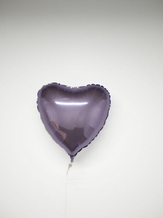 Фольгована кулька серце фіолетового кольору